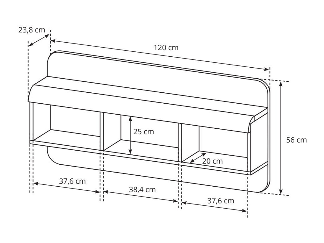 Wall shelf Evarleve 102