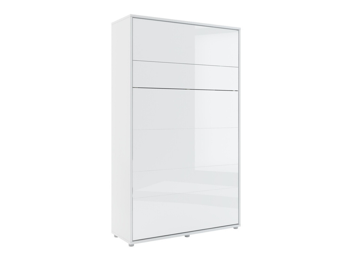 Wall bed Concept Lenart (White + Glossy white)