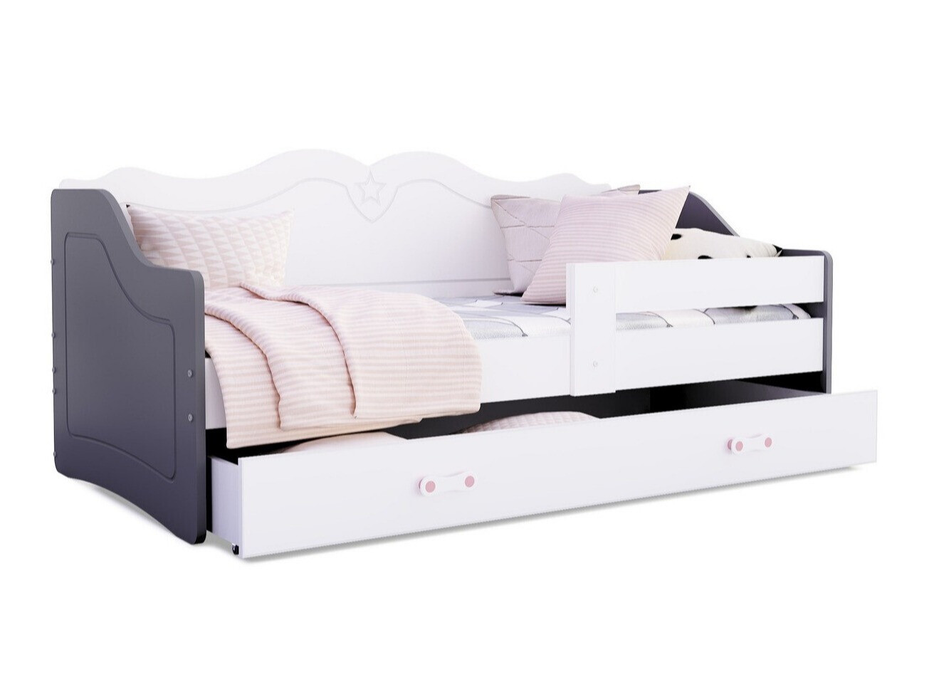 Bed Aurora 148 (White + Grey)