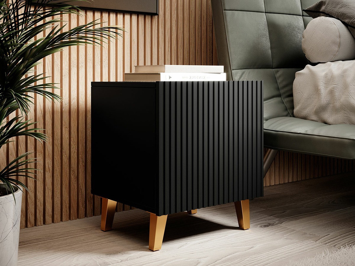 Κομοδίνο Dicto (Μαύρο + Χρυσό) (2τεμ.)