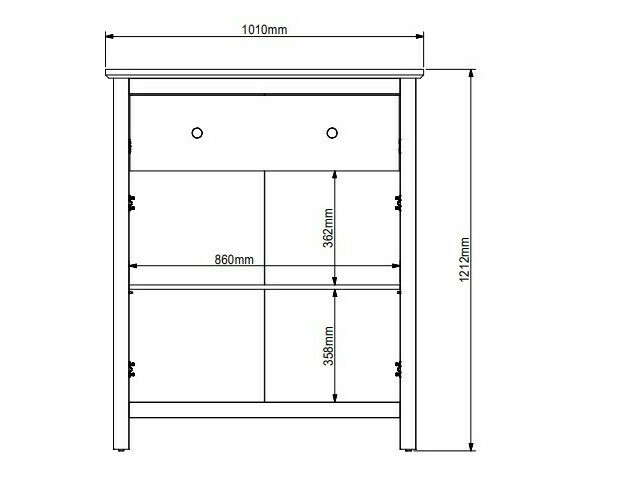 Συρταριέρα Sordoro 126 (Γραφίτης + Artisan βελανιδιά)