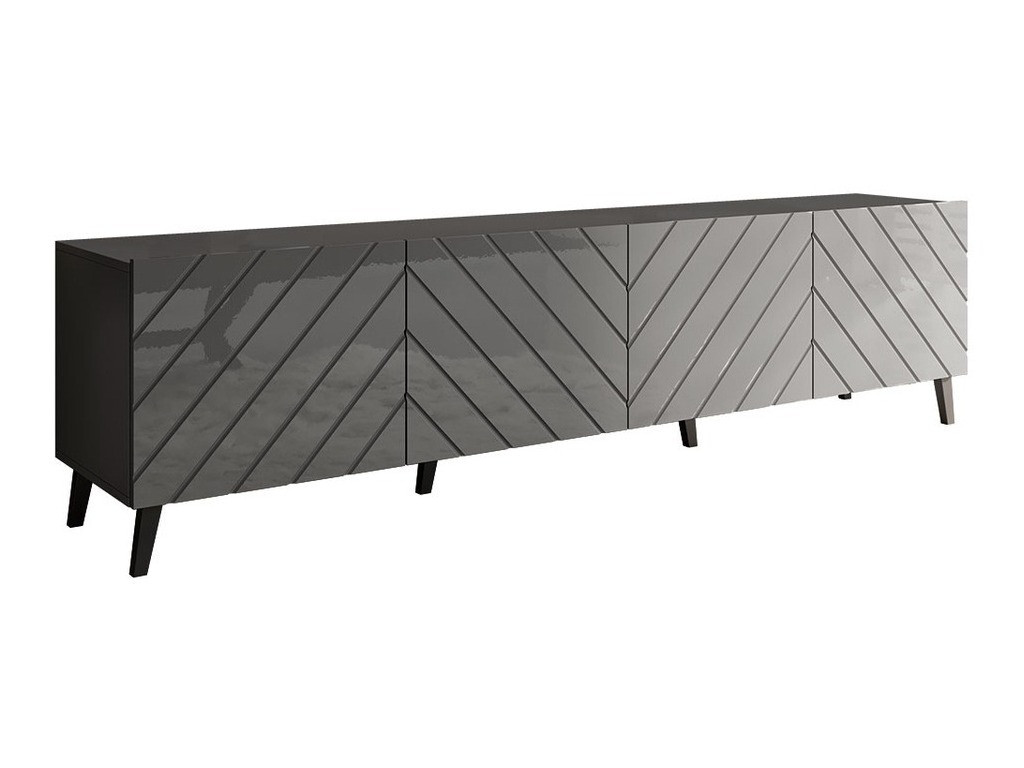 TV stand Charlotte 145 (Graphite + Glossy graphite)