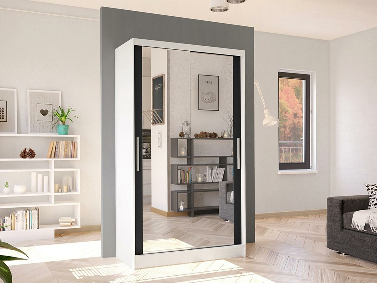 Wardrobe Closico Structor VII (White + Black)
