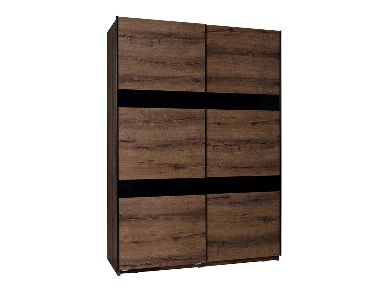 Wardrobe Fivelbo 109 (Monastery oak + Glossy black)
