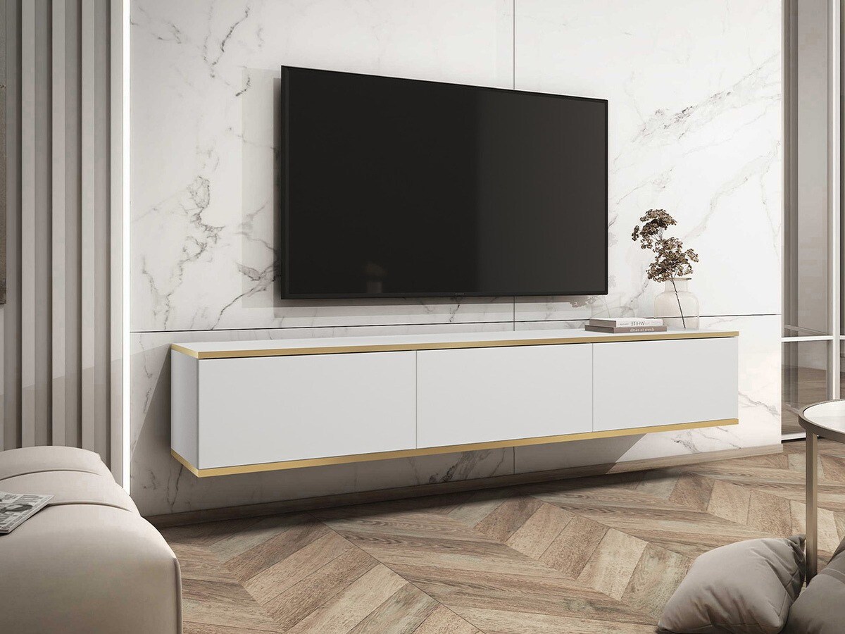 TV stand Princal (White + Golden)