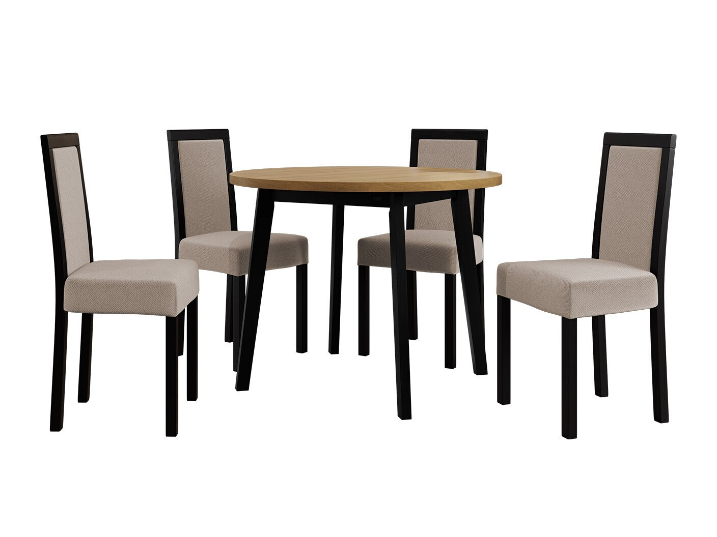 Σετ τραπεζαρίας Victorville 256 (Grandson δρυς + Μαύρο)