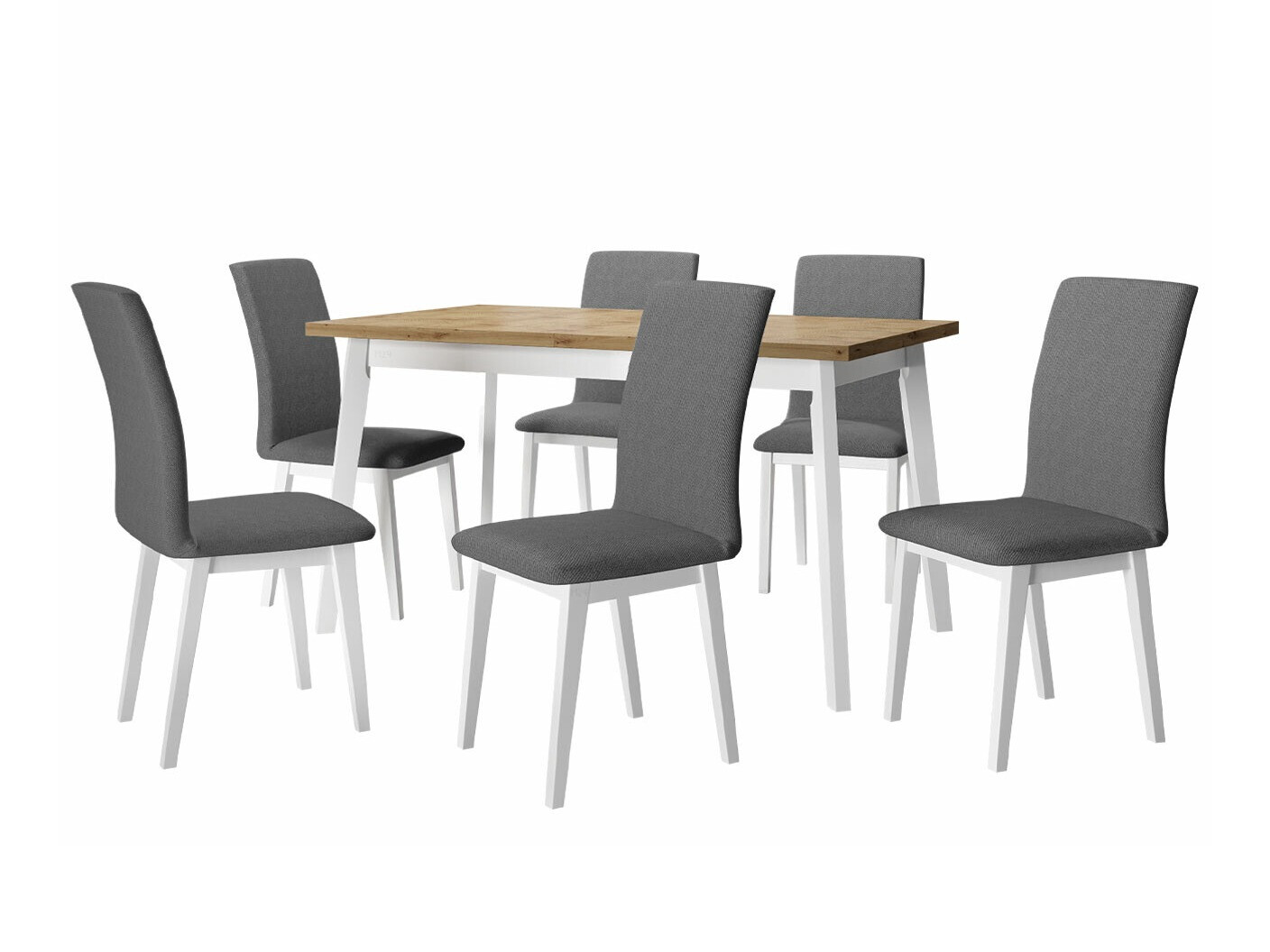 Σετ τραπεζαρίας Victorville 285 (Artisan βελανιδιά + Άσπρο)