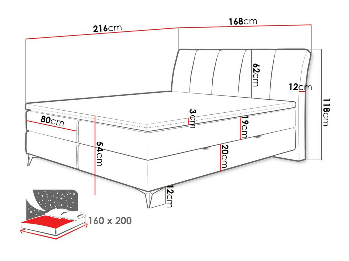 Continental bed ComfiDream Onauna (Fresh 11)