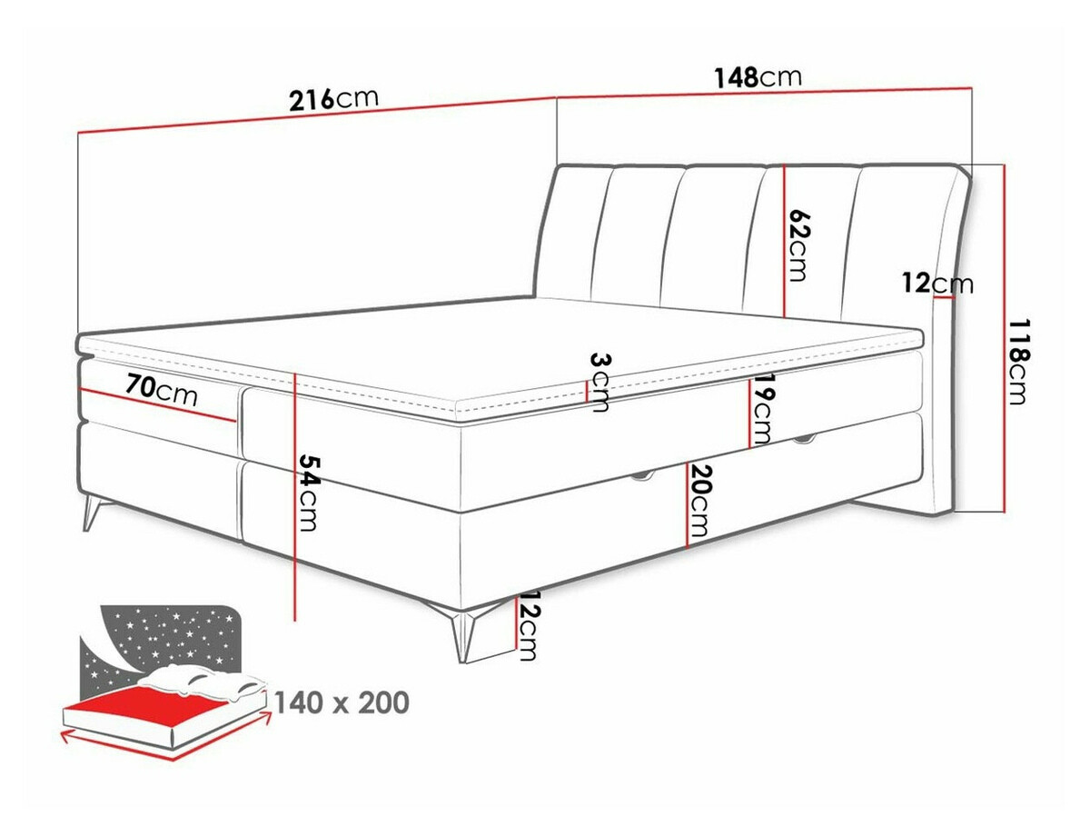 Continental bed ComfiDream Onauna (Fresh 13)