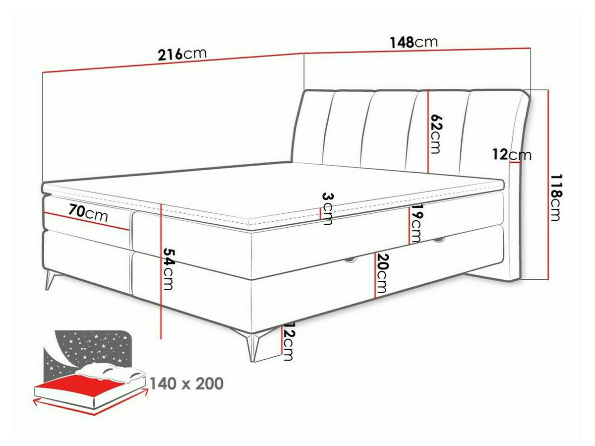 Continental bed ComfiDream Onauna (Fresh 32)