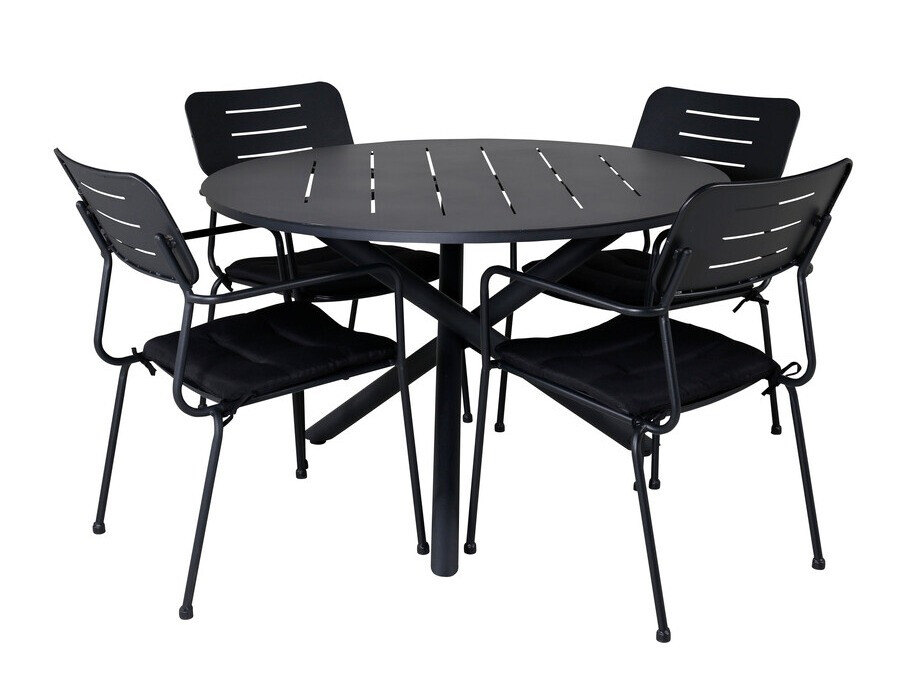 Table and chairs set Dallas 3847 (Black)