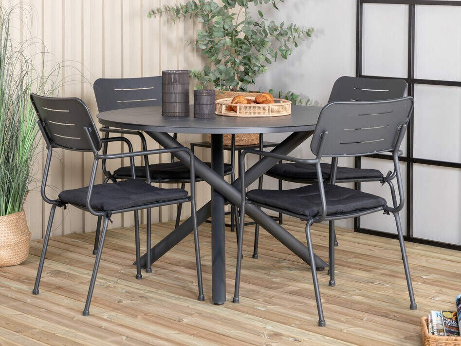 Table and chairs set Dallas 3847 (Black)