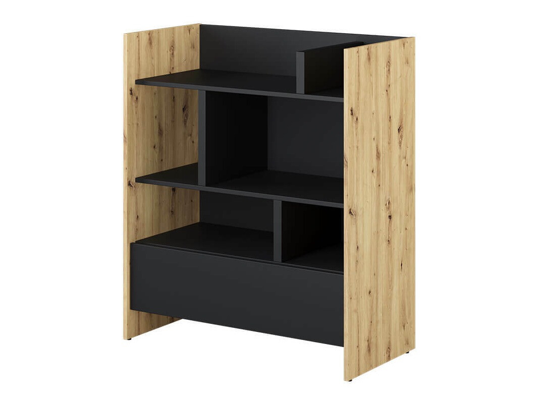 Βιβλιοθήκη Concept Pro Lenart VIII (Artisan βελανιδιά + Μαύρο)