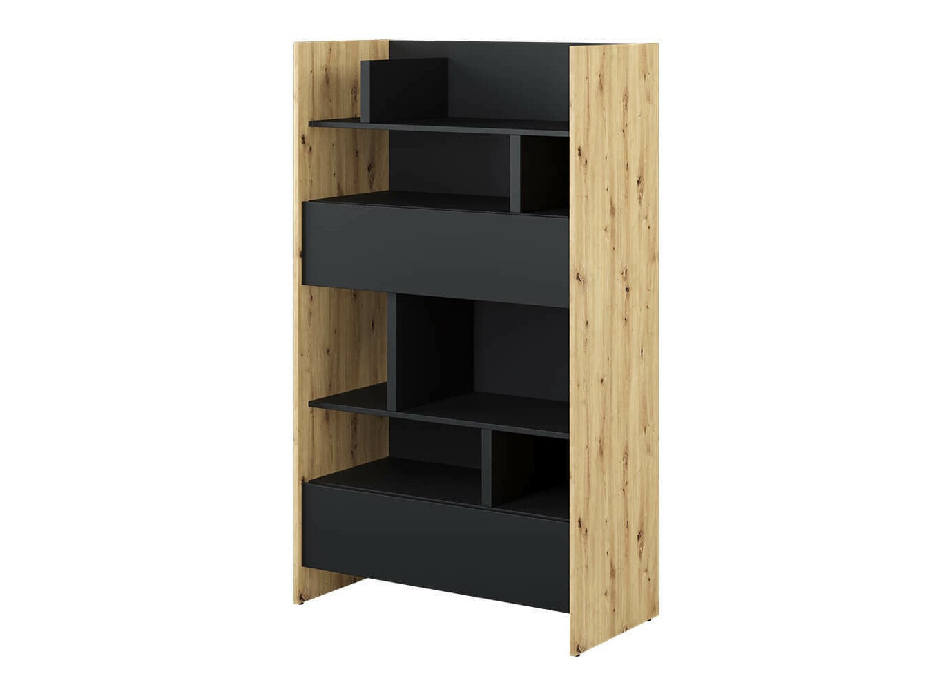 Βιβλιοθήκη Concept Pro Lenart X (Artisan βελανιδιά + Μαύρο)