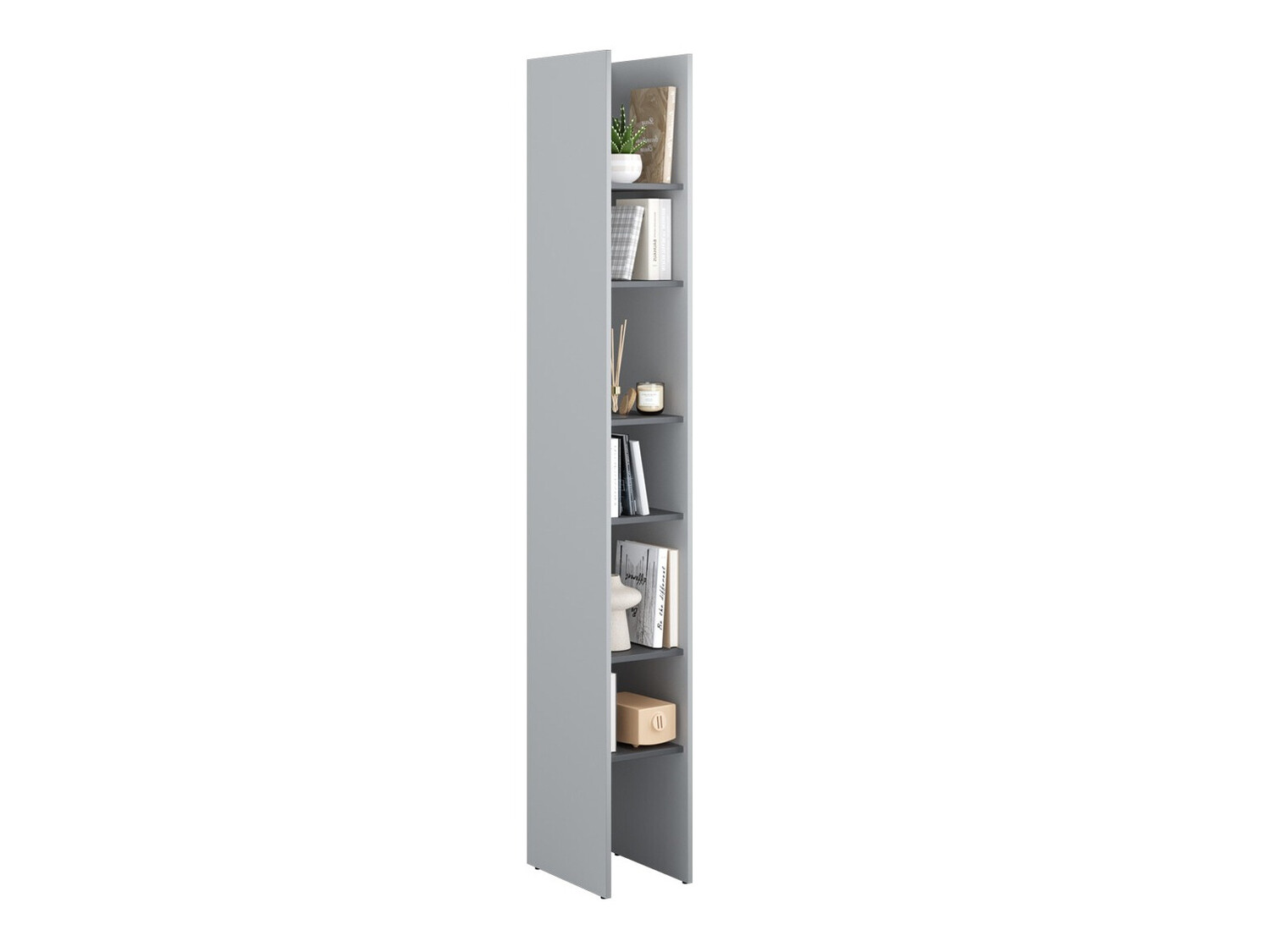 Bookcase Concept Lenart VII (Grey + Graphite)