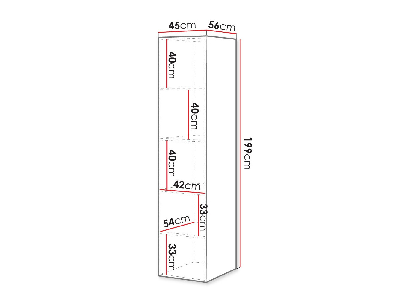 Bookcase Dicto II (White)