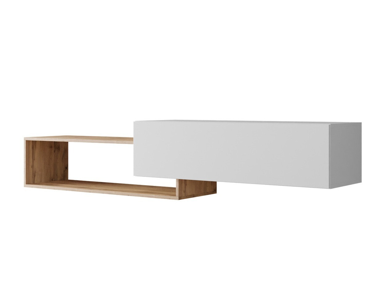 Έπιπλο τηλεόρασης Pinos (Άσπρο + Δρυς wotan)