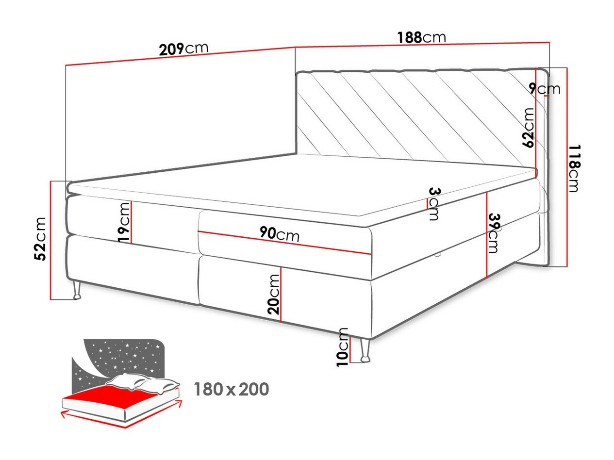 Continental bed ComfiDream Onaona (Fresh 1)