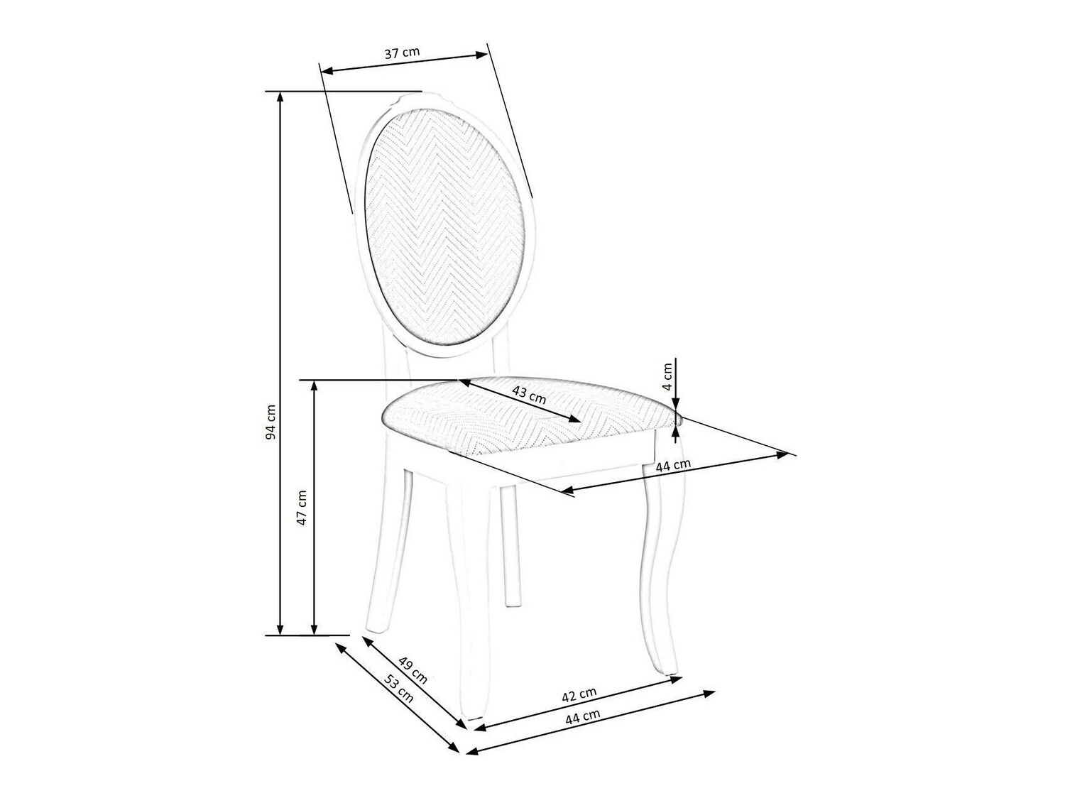 Καρέκλα Houston 986 (Άσπρο + Γκρι)