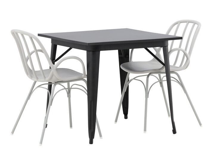 Dining set Dallas 3897 (Black + Light grey)
