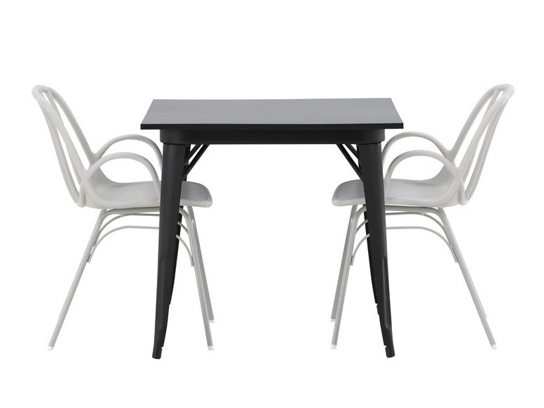 Dining set Dallas 3897 (Black + Light grey)