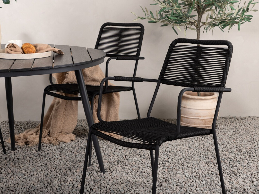 Σετ Τραπέζι και καρέκλες Dallas 3924 (Μαύρο)