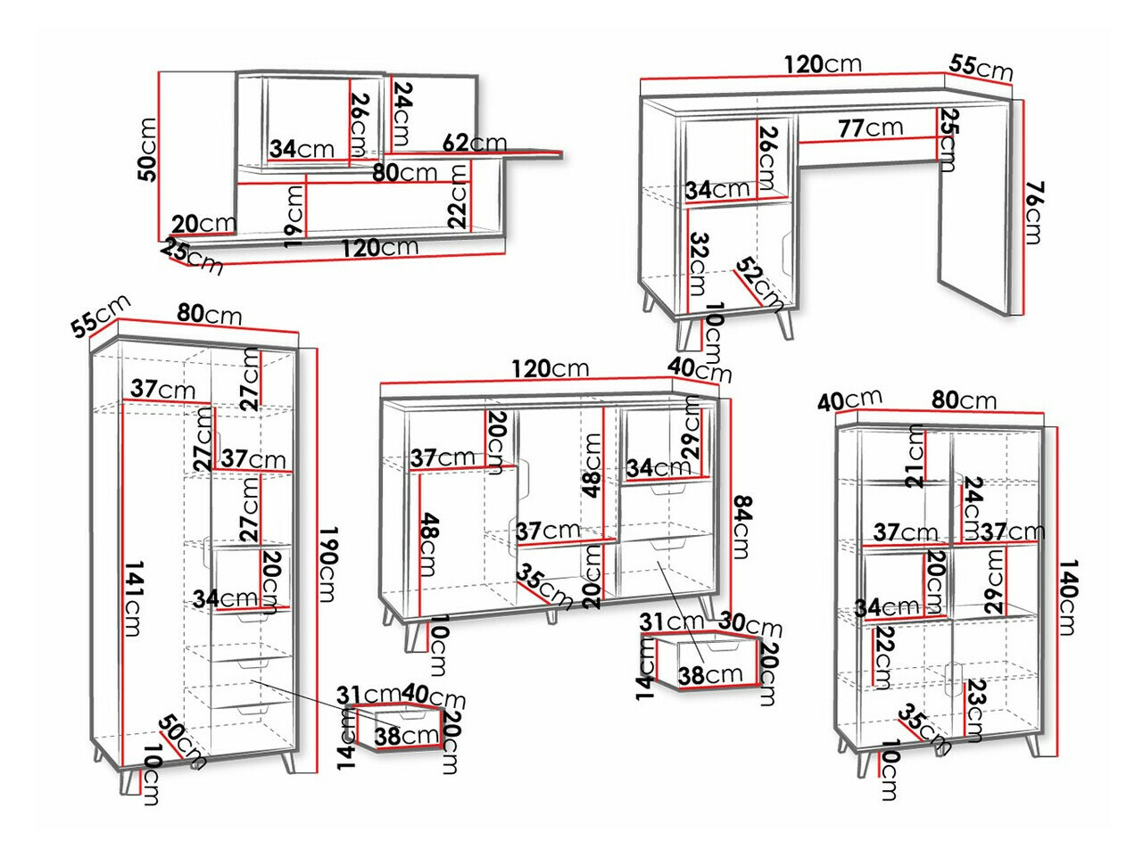 Σετ παιδικού δωματίου Domvera 117