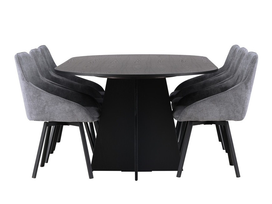 Dining set Dallas 4021 (Grey + Black)