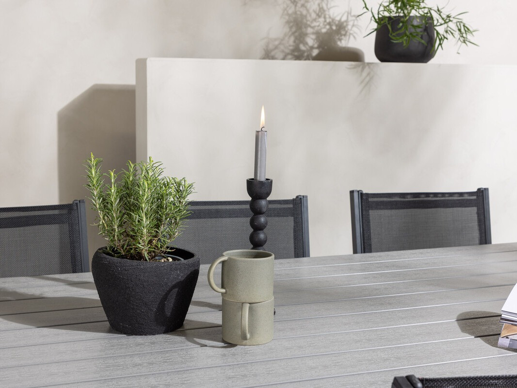 Table and chairs set Dallas 4037 (Grey + White)