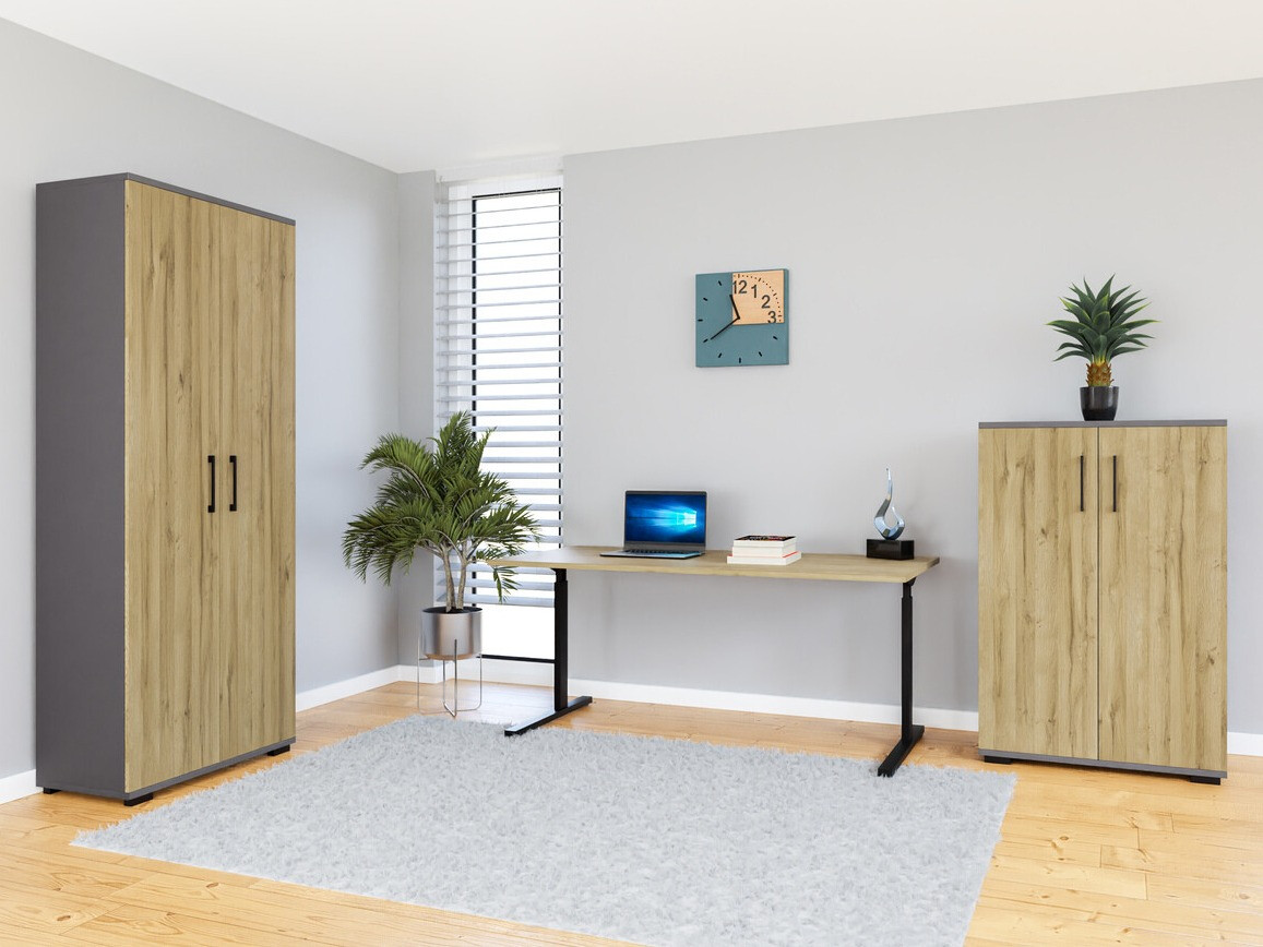 Home office set Lartesi 114 (Graphite + Grandson oak)