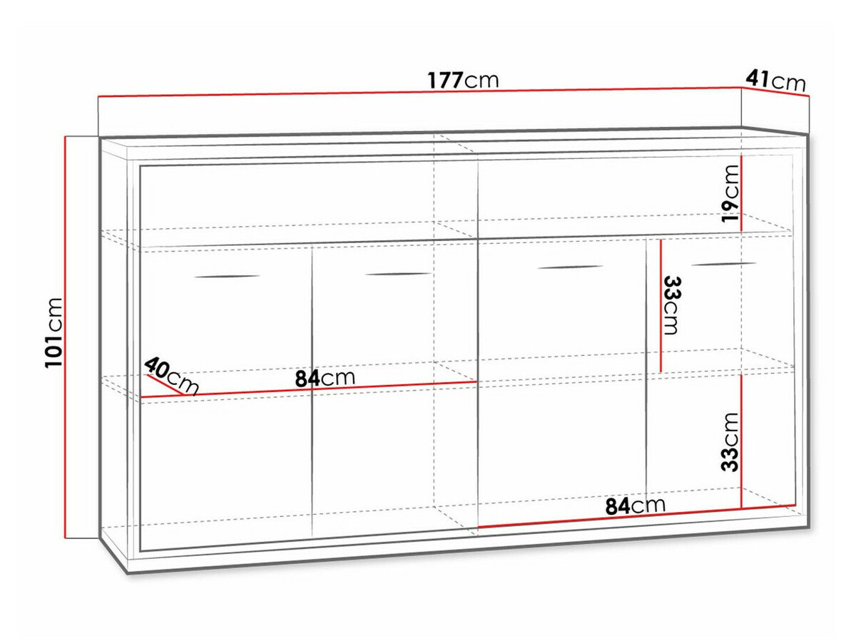 Chest of drawers Etrmoni 105 (Light wood + Oak)