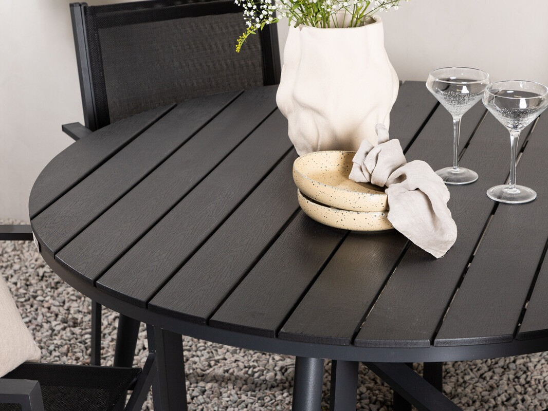 Σετ Τραπέζι και καρέκλες Dallas 4088 (Μαύρο)