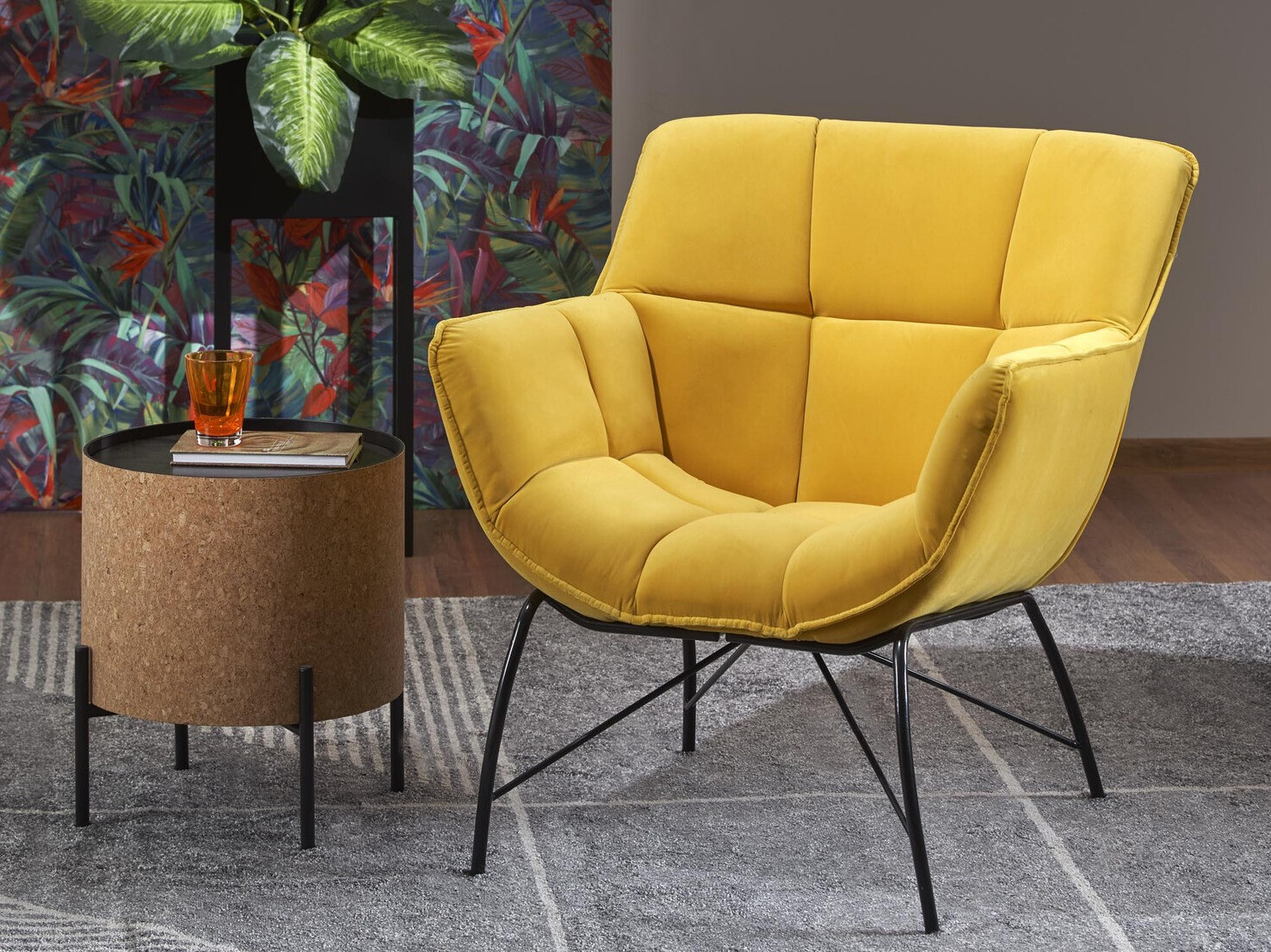 Armchair Houston 1485 (Yellow + Black)