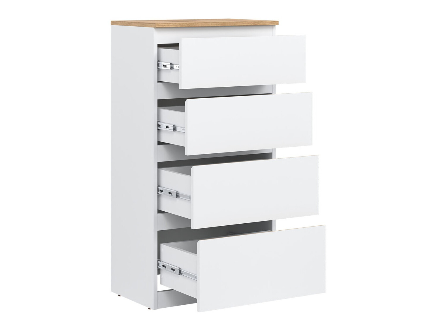 Chest of drawers Catelbi 103 (White + Oak)