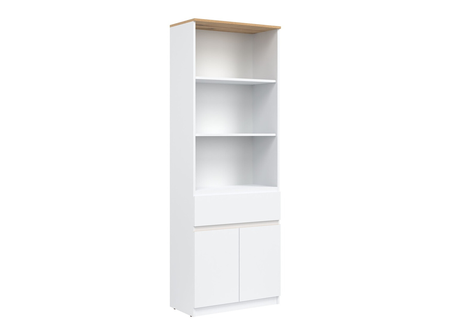 Bookcase Catelbi 106 (White + Oak)