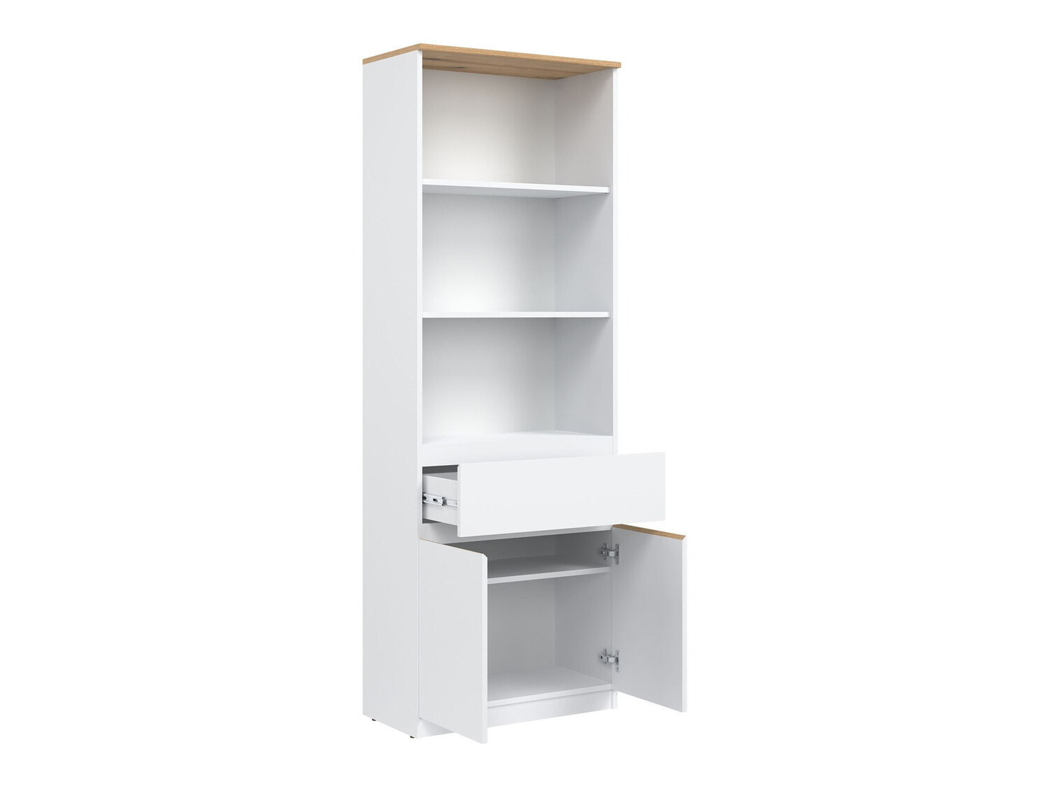 Bookcase Catelbi 106 (White + Oak)