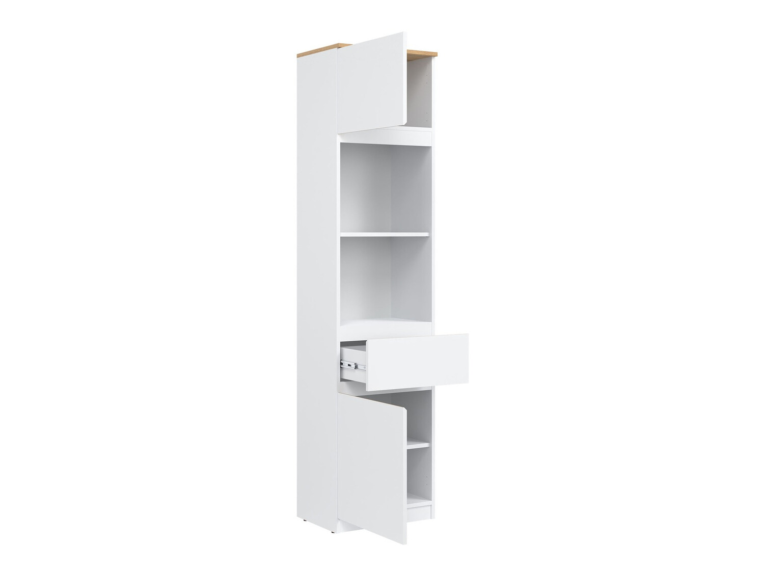 Bookcase Orlando 225 (White + Oak)