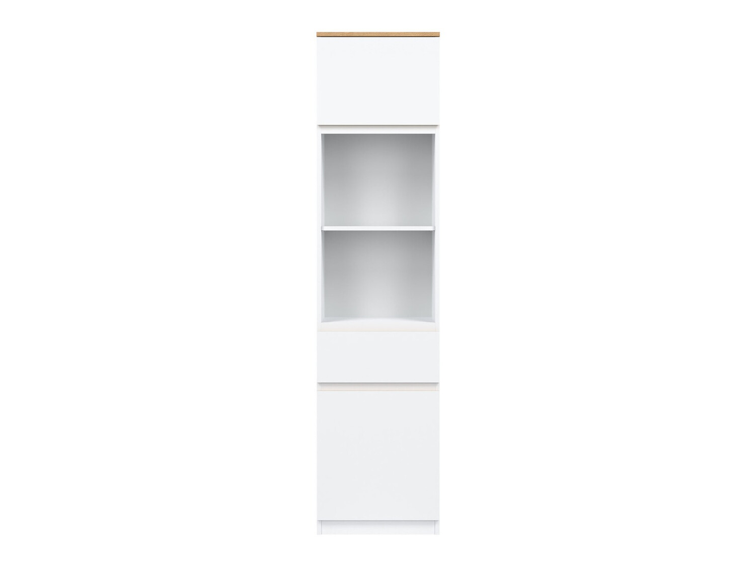 Bookcase Orlando 225 (White + Oak)
