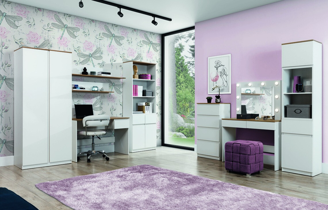 Bookcase Orlando 225 (White + Oak)