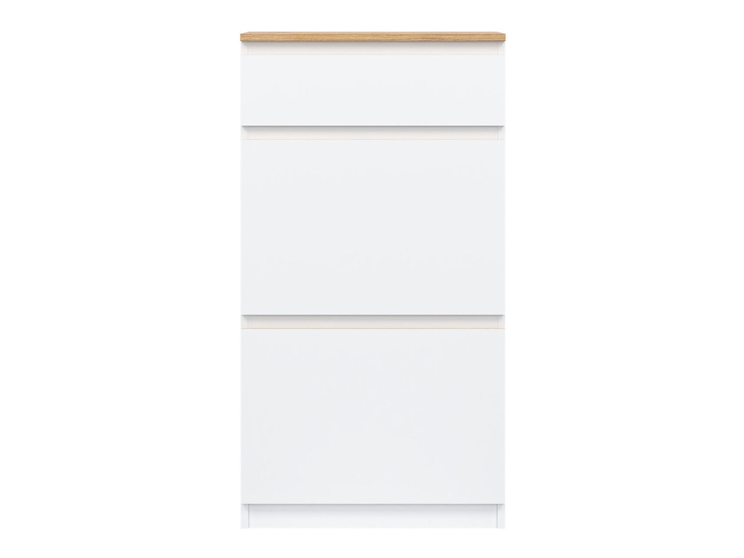 Shoe cabinet Catelbi 108 (White + Oak)