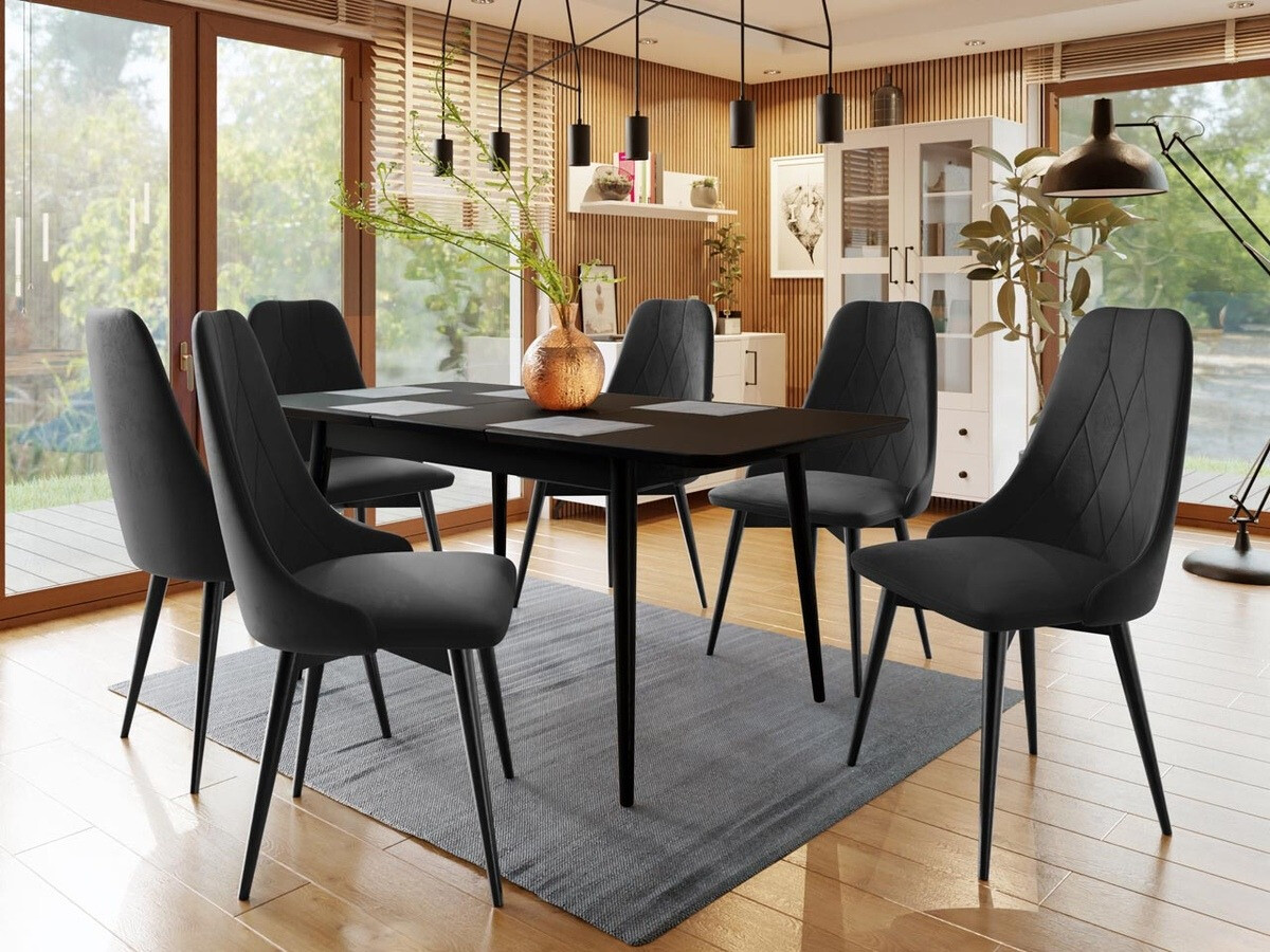 Chair Racine 112 (Black + Magic Velvet 2219)