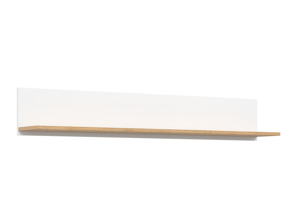 Wall shelf Catelbi 111 (White + Oak)