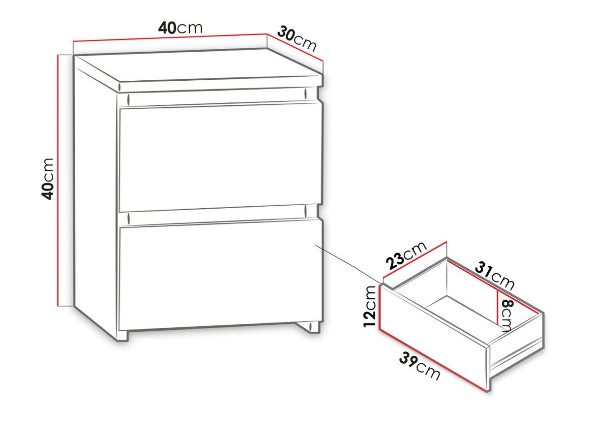 Κομοδίνο Comfivo Structor I (Άσπρο)