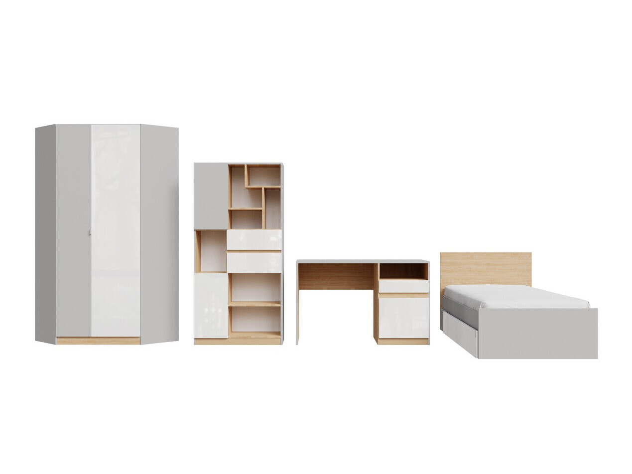 Σετ επίπλων Nuevaru 120 (Γυαλιστερό λευκό)