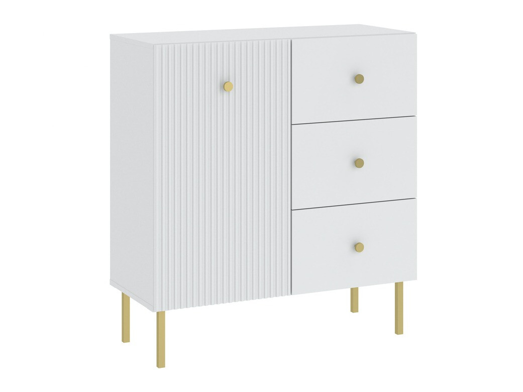 Συρταριέρα Etliva 100 (Άσπρο + Χρυσό)