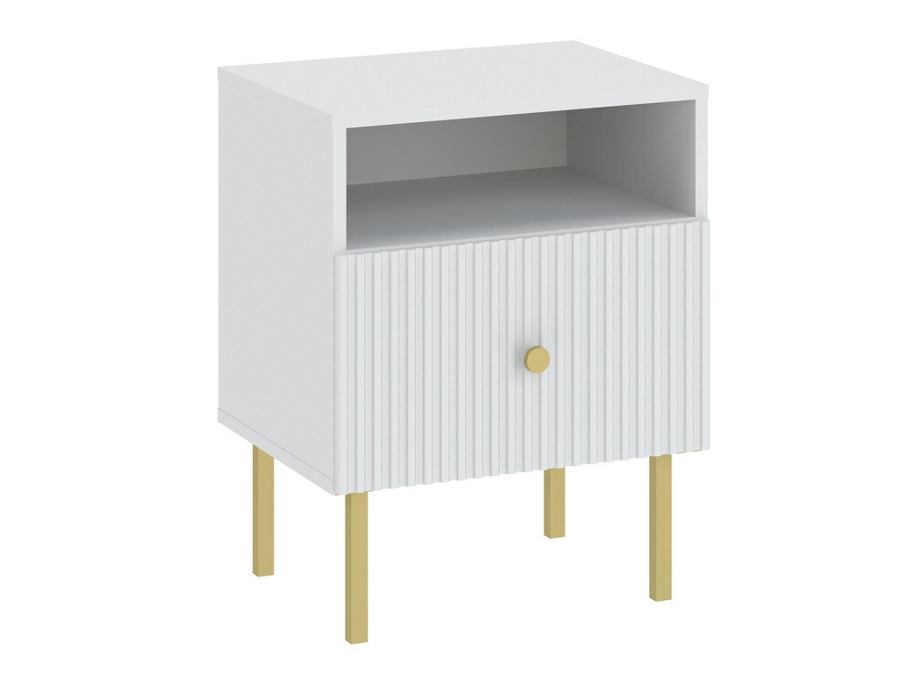 Bedside table Etliva 106 (White + Golden)