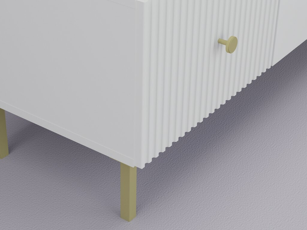 Έπιπλο τηλεόρασης Etliva 105 (Άσπρο + Χρυσό)