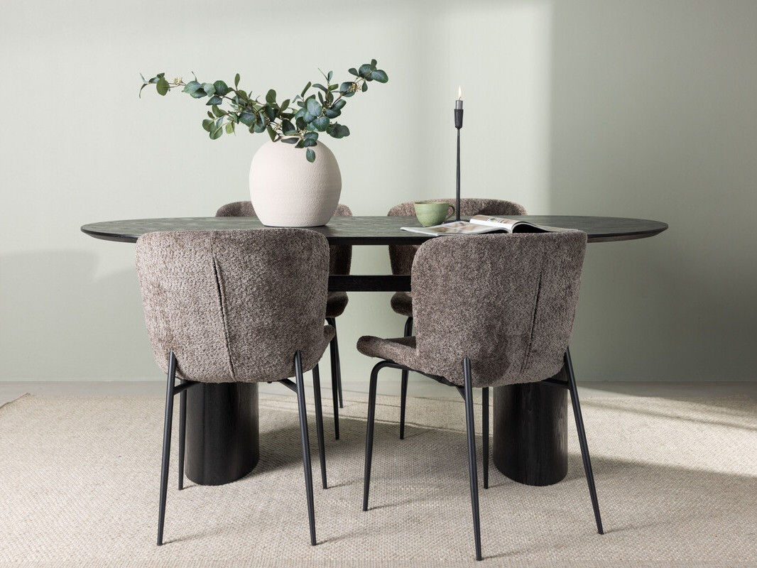 Σετ τραπεζαρίας Dallas 4117 (Μαύρο)