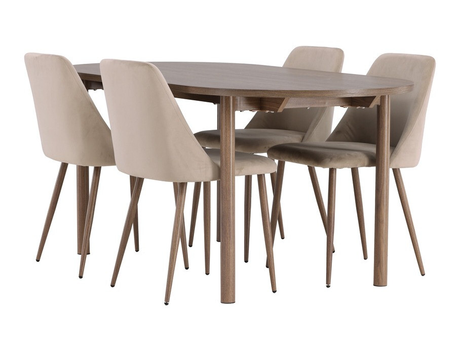 Dining set Dallas 4130 (Beige + Nut)