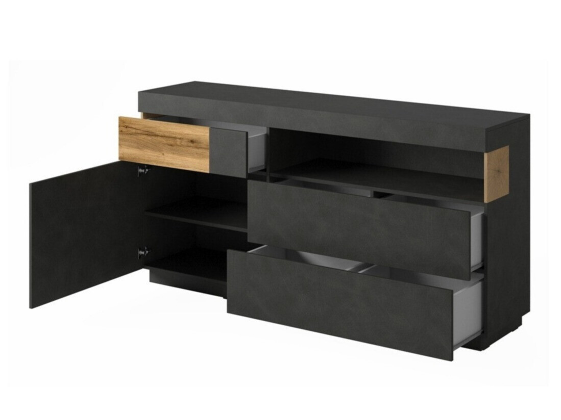 Συρταριέρα Livlore 107 (Matera γκρι + Δρυς wotan)